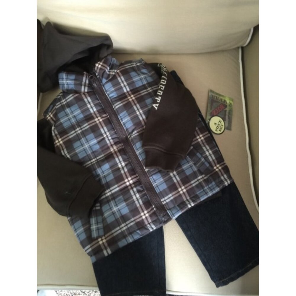 Boyz Wear Puffer, Shirt, Jeans Set NWT
